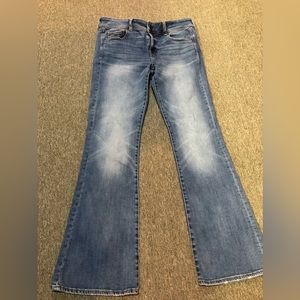 LADIES AMERICAN EAGLE OUTFITTERS “kick  boot” blue jeans , size 10